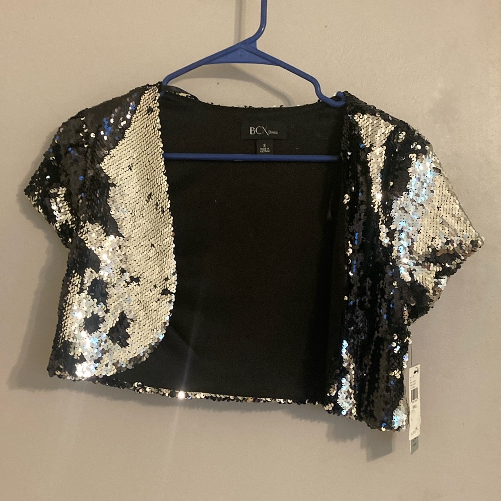Bcx NWT sequin shrug